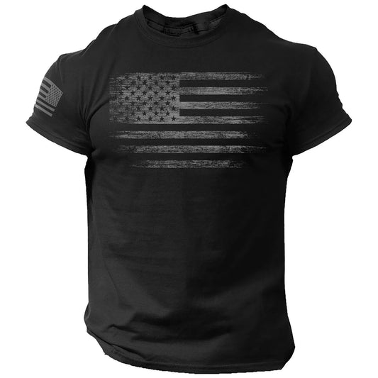 2023 Men's American Flag Graphic T-Shirt Trendy Streetwear Male Short Sleeve Summer Breathable Fitness USA Tops Clothes