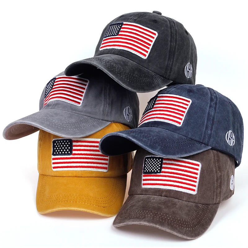 USA Flag Baseball Cap For Men Women Snapback Hat Army American Flag Bone Trucker hats High Quality